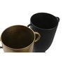DKD Home Decor Set de 2 Jarrones de Aluminio Negro y Dorado 41x25x18 cm