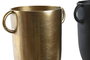 DKD Home Decor Jarrón Moderno Negro Dorado Aluminio 25 x 41 x 18 cm (2 Unidades)