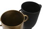 DKD Home Decor Jarrón Moderno Negro Dorado Aluminio 25 x 41 x 18 cm (2 Unidades)