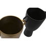 DKD Home Decor Set de 2 Jarrones de Aluminio Negro y Dorado
