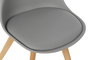 DKD Home Decor Silla Jiete basics Scandi Gris Natural 48 x 83 x 55 cm PP PU Haya Espuma