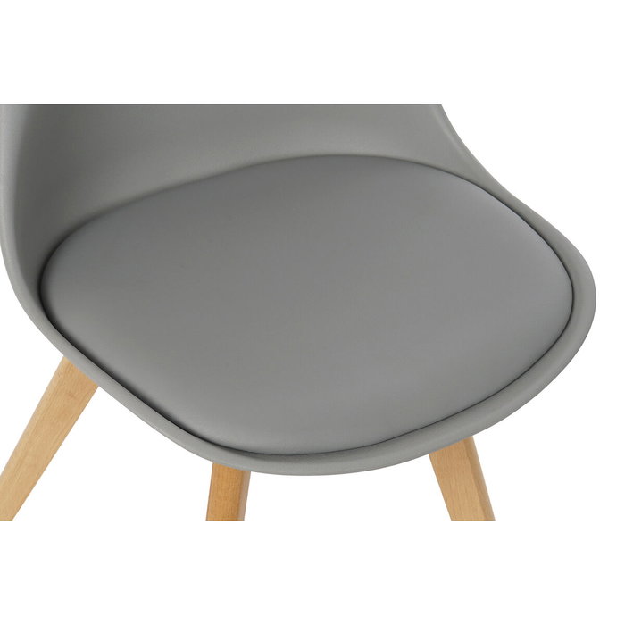 DKD Home Decor Silla Acolchada Gris JIETE BASICS