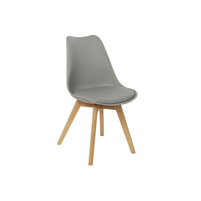 DKD Home Decor Silla Acolchada Gris JIETE BASICS