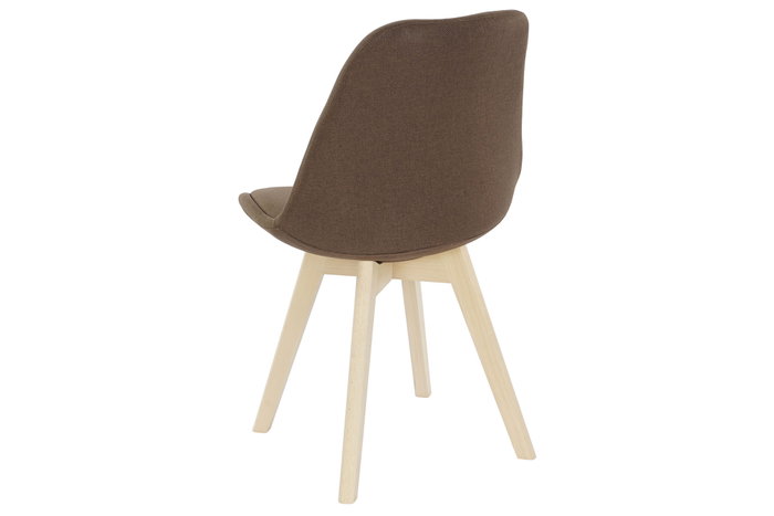 DKD Home Decor Silla de Comedor Scandi Marrón Acolchada de Poliéster 56 x 83 x 48 cm, Altura Asiento 47cm DKD Home Decor Silla de Comedor Scandi Marrón Acolchada de Poliéster 56 x 83 x 48 cm, Altura Asiento 47cm