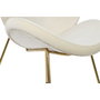 DKD Home Decor Silla de Terciopelo Beige y Dorado