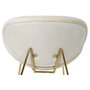 DKD Home Decor Silla de Terciopelo Beige y Dorado