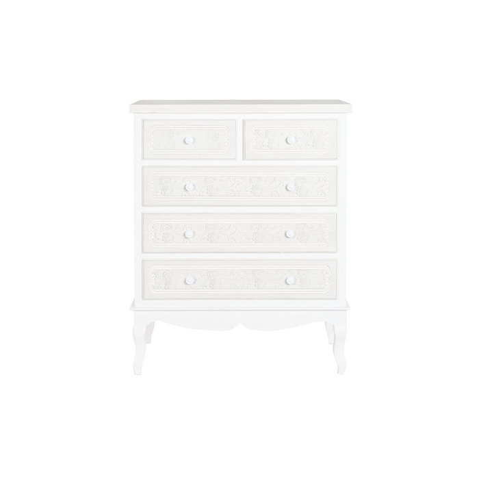 Comoda Romantico DKD Home Decor Blanco Beige 42 x 105 x 80 cm