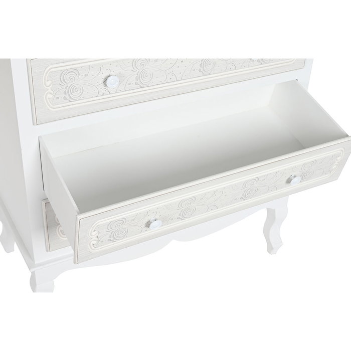 Comoda Romantico DKD Home Decor Blanco Beige 42 x 105 x 80 cm