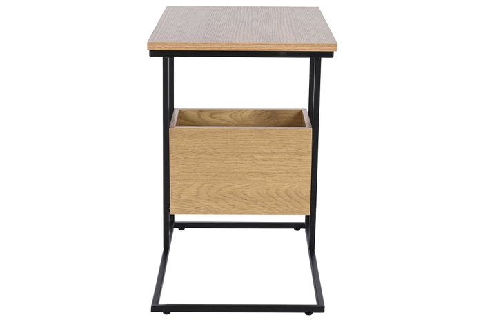 DKD Home Decor Mesita Auxiliar Urban Natural Negro