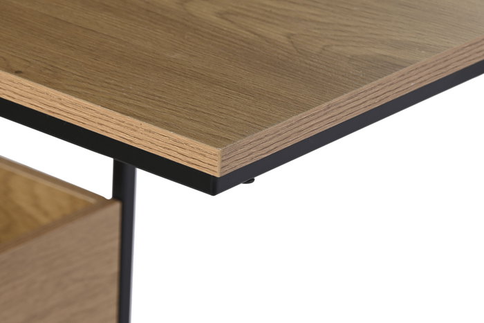 DKD Home Decor Mesita Auxiliar Urban Natural Negro
