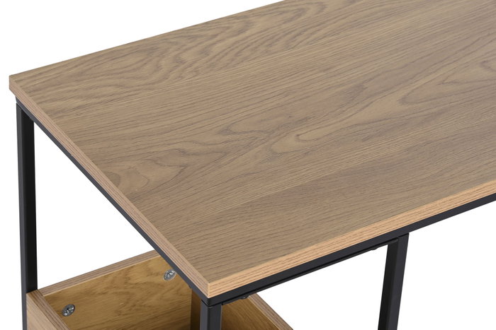 DKD Home Decor Mesita Auxiliar Urban Natural Negro
