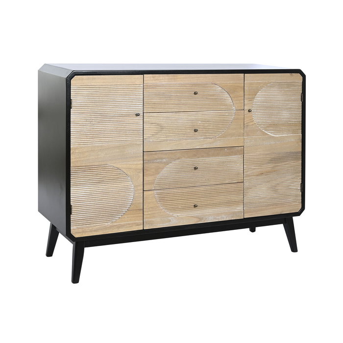 DKD Home Decor Buffet de Madera Negro 120x40x90,5 cm