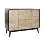 DKD Home Decor Buffet de Madera Negro 120x40x90,5 cm