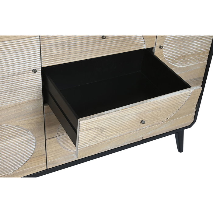 DKD Home Decor Buffet de Madera Negro 120x40x90,5 cm