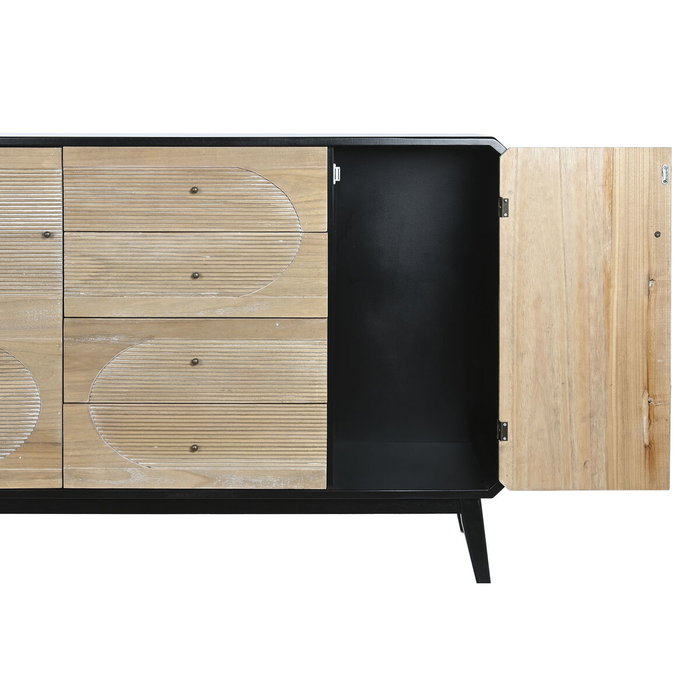 DKD Home Decor Buffet de Madera Negro 120x40x90,5 cm