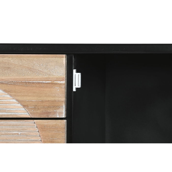 DKD Home Decor Mueble TV de Madera Negro 120x50x58
