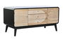 DKD Home Decor Mueble TV Moderno Negro Natural 120 x 58 x 50 cm