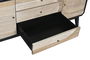DKD Home Decor Mueble TV Moderno Negro Natural 120 x 58 x 50 cm