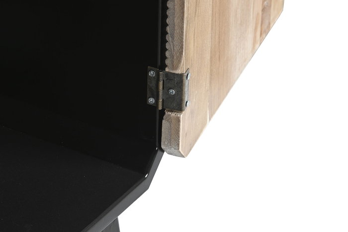 DKD Home Decor Mueble TV Moderno Negro Natural 120 x 58 x 50 cm