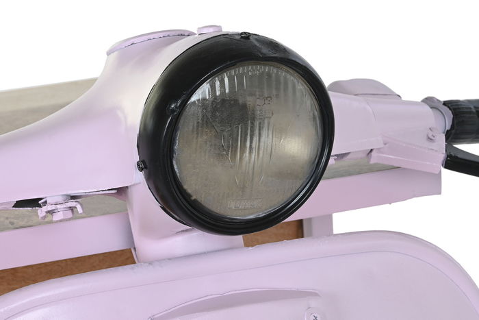 DKD Home Decor Cajonera Shabby Rosa Palo y Natural Metal y Mango 68 x 105 x 100 cm