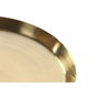 DKD Home Decor Mesita Auxiliar de Cristal y Hierro Azul y Dorado