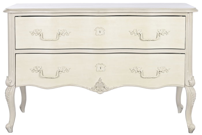 Cajonera Romantico DKD Home Decor Crema Blanco 50 x 80 x 123 cm