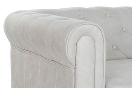 DKD Home Decor Sofá Vintage Blanco Natural 80 x 70 x 151 cm