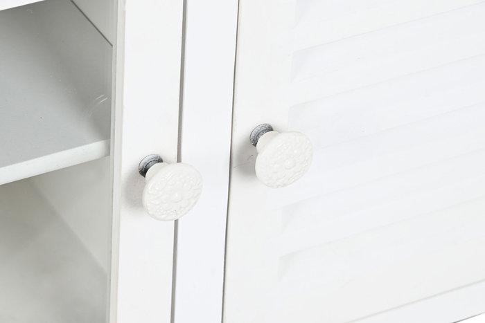 DKD Home Decor Mueble TV Tradicional Blanco Natural Abeto MDF 120 x 40 x 45 cm