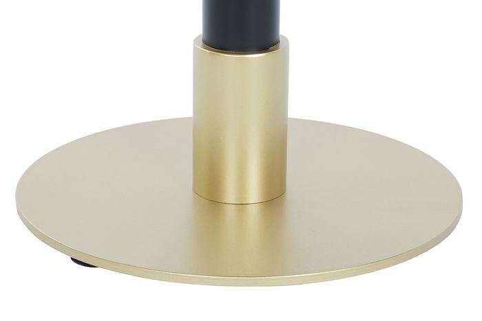 DKD Home Decor Mesita Auxiliar Moderna Negra Metal y Marmol 45x51x45 cm