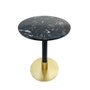 DKD Home Decor Mesita Auxiliar de Metal y Mármol Negro