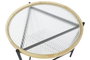 DKD Home Decor Set de 2 Mesitas Auxiliares de Cristal y Metal