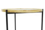 DKD Home Decor Set de 2 Mesitas Auxiliares de Cristal y Metal