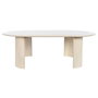 DKD Home Decor Mesa de Centro de Mango Blanco 130x79x46 cm