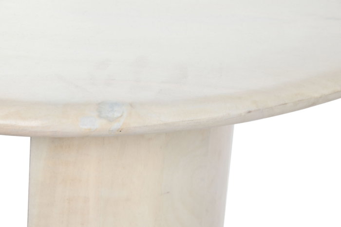 DKD Home Decor Mesa de Centro de Mango Blanco 130x79x46 cm