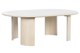 DKD Home Decor Mesa Centro Scandi Blanco 79 x 46 x 130 cm