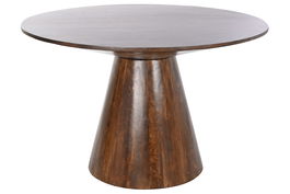 DKD Home Decor Mesa Comedor Scandi Marron Oscuro 120 x 76 cm