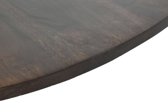 DKD Home Decor Mesa Comedor Scandi Marron Oscuro 120 x 76 cm