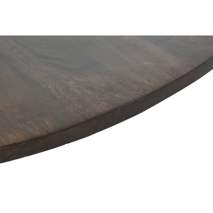 DKD Home Decor Mesa de Comedor Mango 120x120x76 Marrón Oscuro