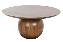 DKD Home Decor Mesa Centro Scandi Marron Oscuro Acacia 80 x 80 x 38 cm