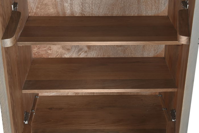 DKD Home Decor Armario Moderno Gris Oscuro Dorado Madera Jamun 70 x 140 x 38 cm