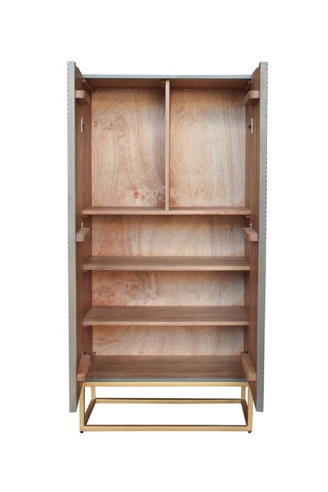 DKD Home Decor Armario de Madera Jamun Gris Oscuro