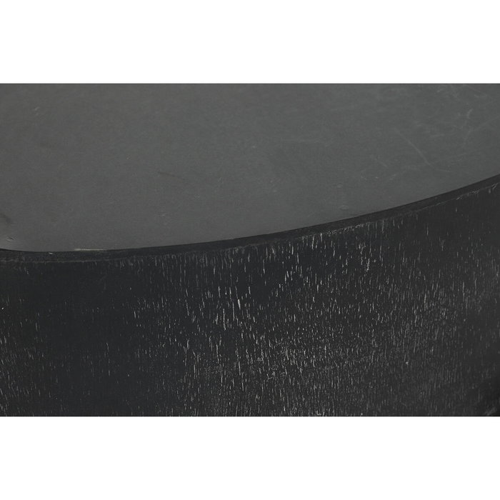 DKD Home Decor Mesa de Centro de Mango y Metal Negro 90x90x45 cm