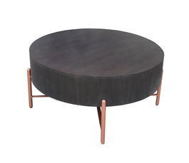 DKD Home Decor Mesa de Centro Negro Bronce 90 x 90 x 45 cm