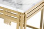 DKD Home Decor Mesa Centro Glam Dorado Blanco Metal Marmol 80 x 40 x 40 cm
