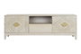DKD Home Decor Mueble TV Mango y Metal Rombo Beige 175x40x60
