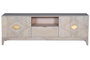 DKD Home Decor Mueble TV Mango y Metal Rombo Beige 175x40x60