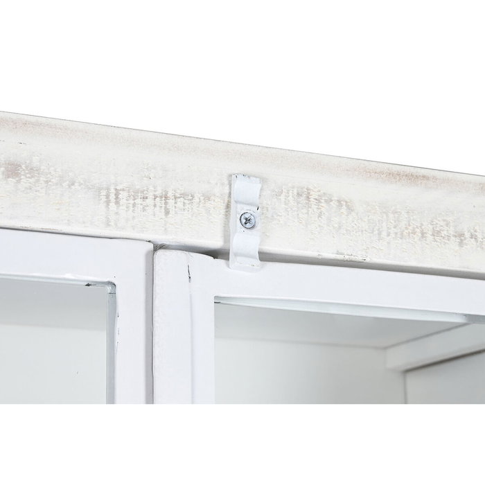 DKD Home Decor Estantería Moderna Blanco con 4 Puertas y 6 Estantes