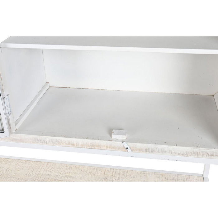 DKD Home Decor Estantería Moderna Blanco con 4 Puertas y 6 Estantes