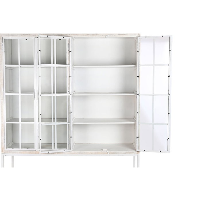 DKD Home Decor Estantería Moderna Blanco con 4 Puertas y 6 Estantes