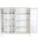 DKD Home Decor Estantería Moderna Blanco con 4 Puertas y 6 Estantes